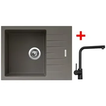Sinks PERFECTO 650 Truffle + Elka černá matná
