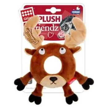 Hračka pro psa Hračka pes GiGwi Plush Friendz sob s gumovým kroužkem