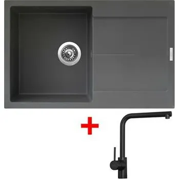 Sinks ULTIMA 790 Titanium + Elka černá matná