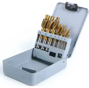 Příslušenství k frézce Záhlubníky pro inbus šrouby M3 - M12 mm, sada 7 dílů, HSS-TiN (TrueTech)