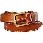 Drakkaria GENTLEMAN, luxusní manažerský kožený opasek s bronzovou sponou