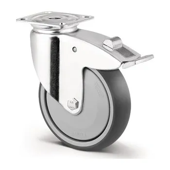 Pojezdové kolečko Agila TENTE Přístrojové kolečko 125mm, s brzdou, plotýnka,2477PJP125P50 2.0