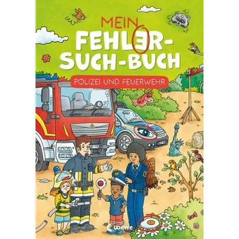 První čtění Mein Fehler-Such-Buch - Polizei und Feuerwehr - Loewe Lernen und Rätseln