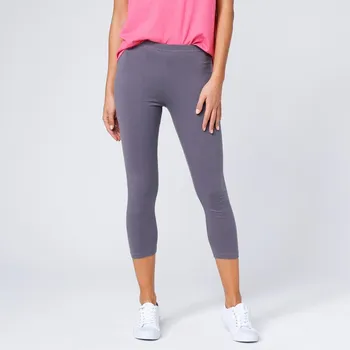 Dámské legíny Strečové žerzejové 3/4 legíny z bio bavlny, eco-friendly produkt antracitová 54