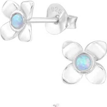 Náušnice Prosperk Náušnice stříbrná květina s Opálem S0755