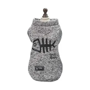 Obleček pro psa Mikina pro psa rybí kost - Šedá S