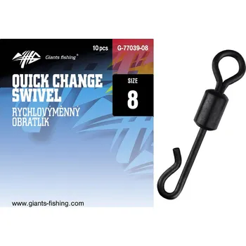 Giants Fishing Rychlovýměnný Obratlík Quick Change Swivel 10ks Vel.08