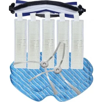 Sada příslušenství pro robotický vysavač HEPA filtry, kartáče pro Rowenta S60 pro ROWENTA Explorer S60 mopy, sada 10ks