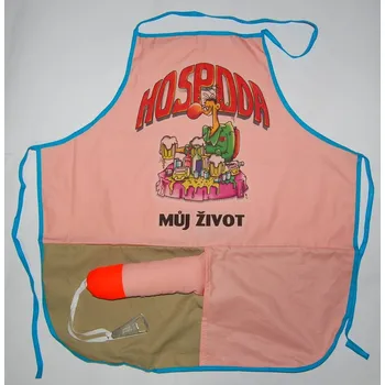 Žertovný předmět Zástěra s otvírákem - Nezatěžujte mě blbostmi Barva: růžová