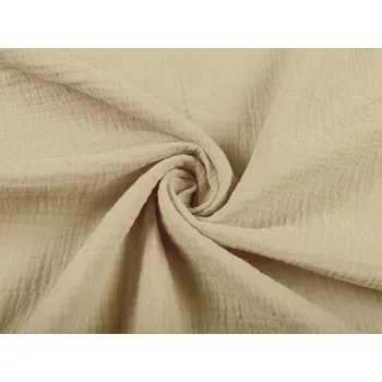 Mušelín dvojitá gázovina MSN-056 Pískově béžová - metráž šířka 140 cm