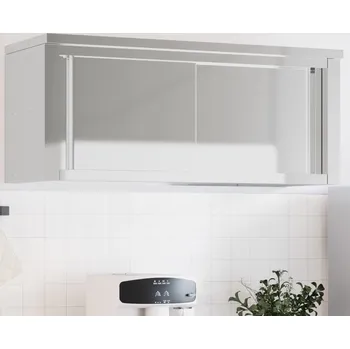 Kuchyňská skříňka vidaXL Kuchyňská nástěnná skříňka s posuvnými dvířky nerezová ocel [376443]