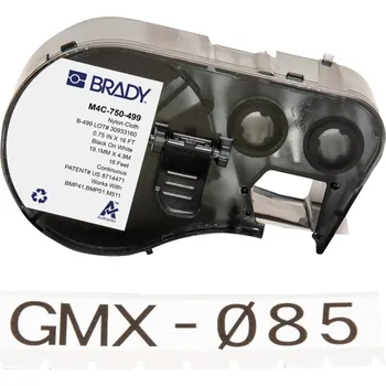 Pásek do tiskárny Brady M4C-750-499 / 170795, 19.05 mm x 4.88 m, Nylon, černý tisk / bílý podklad