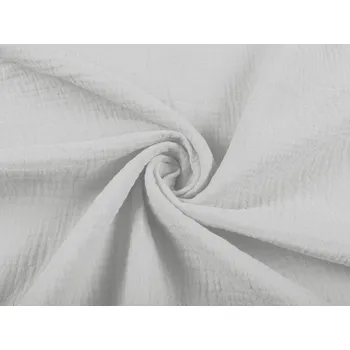 Mušelín dvojitá gázovina MSN-057 Bledě šedá - metráž šířka 140 cm