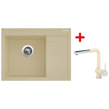 Kuchyňský dřez Sinks RIM 650 L Sahara + Mix 3 P GR
