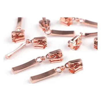 Galanterie Jezdec ke kostěným zipům No 5 ozdobný - 50 ks - 7 růžové zlato