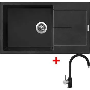 Granitový dřez Sinks ULTIMA 860 XXL Metalblack + Vitalia GR