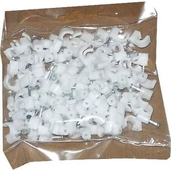 Síťový kabel Kabelová příchytka 6mm bílá, balení 100ks