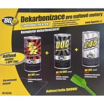 Provozní kapalina BG 6575 KIT (nafta) - dekarbonizace palivového, olejového a spalovacího systému vznětových motorů - 3x325ml