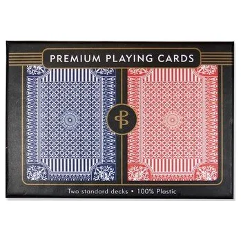 Karty do gry 2 talie Niebieskie Czerwone