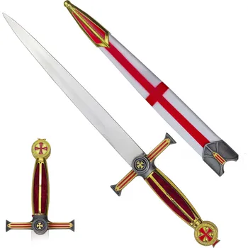Replika zbraně Amont Zdobná dýka "TEMPLAR CROSS" s pochvou