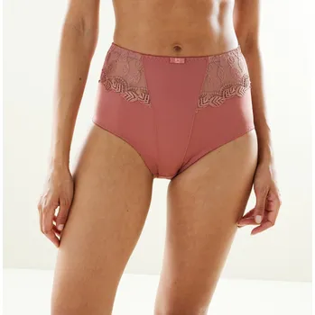 Dámská móda Sada 2 stahujících kalhotek Rima zn. Confidence Lingerie® z mikrovlákna a vyšívaného tylu korálová 38/40