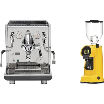 Kávovar ECM Synchronika II + Eureka Helios 65, yellow