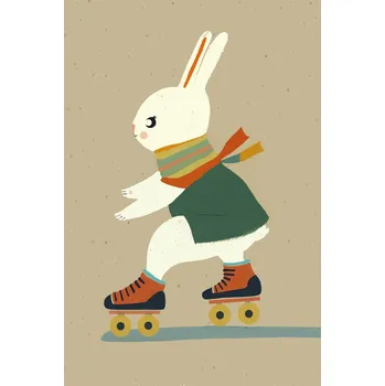 Plakát Plakát, Obraz - Inline Skating Bunny, Treechild