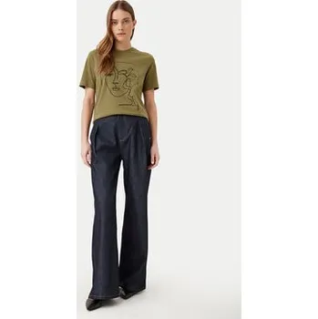 Pánské tričko Vila T-Shirt Sybilla 14103247 Zelená Regular Fit M