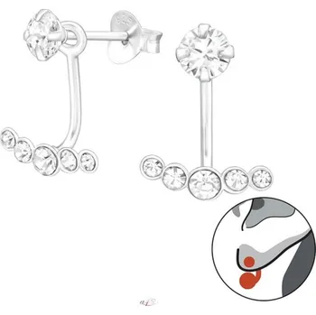 Náušnice All4Silver Náušnice oboustranné zirkony S2933