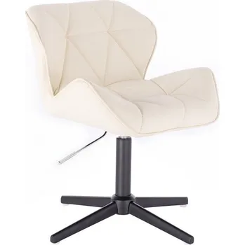 LuxuryForm DESIGN Kosmetická židle MILANO na černém kříži - krémová (VPT)
