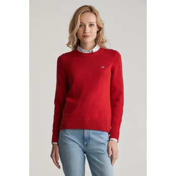 Dámský svetr SVETR GANT CLASSIC COTTON C-NECK RUBY RED