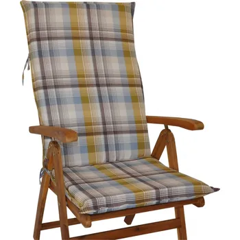 Podsedák Axin Trading s.r.o. Polstr na teakové zahradní křeslo UNI vysoké - UNIKO žlutá kostka