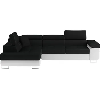 Sedací souprava Rohová rozkládací sedací souprava Anton 272 cm Sawana 14/Soft 17 černá levá