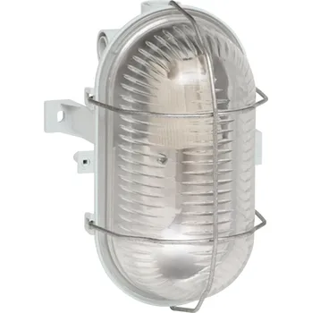 LEGRAND Bébilux 60414 svítdlo s mřížkou šedé na žárovku E27 s krytím IP44 na hořlavé povrchy