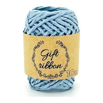 Stuha Dárková vázací stuha (Gift ribbon), papírová, modrá barva - šíře 2mm, délka 10m (zn. MFP)