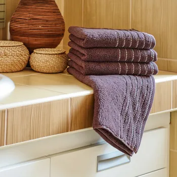 Ručník Mikrofroté ručník EMA, fialovohnědá, 50x100cm