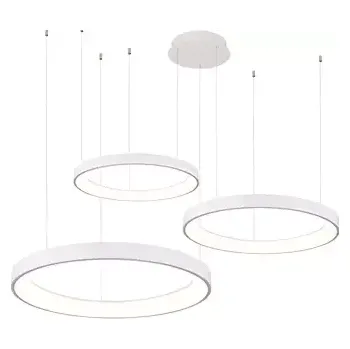 Designový LED stmívatelný lustr Agnes 38+58+78 bílá