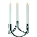 Tříramenný svícen BOW Philippi 8 cm stříbrný