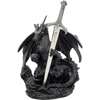 Soška s nožem na dopisy Dračí přísaha cca 19 cm, 460 g