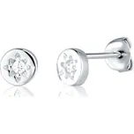 JVD Dámské peckové stříbrné náušnice se zirkony na puzetku SVLE2924X61BI00