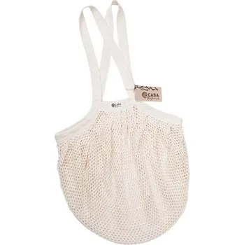 Nákupní taška Tierra Verde Síťovka z biobavlny s dlouhým uchem hustá – natural