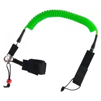leash KIBOKO rychloodepínací stočená - pod koleno 10 stop NEON GREEN one size One Size