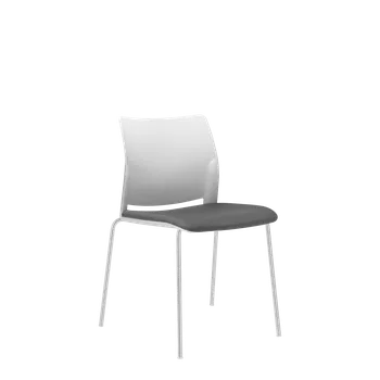 Jídelní židle Konferenční židle Trend 531-N0 (podnož bílá, čal. sedák, opěrák plast, stohovatelná)