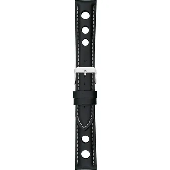 Řemínek na hodinky Kožený řemínek na hodinky 20 mm černý