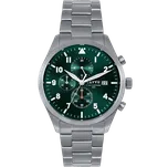 LAVVU Pánské titanové hodinky PILOT Chronograph Emerald Green 100M Sapphire