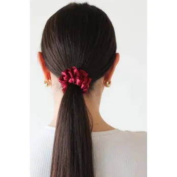Glowly MINI Saténová Scrunchie Cabernet Sauvignon