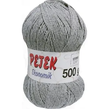 Příze Příze Petek Ekonomik 500g, 952 světle šedá melír Lanoso