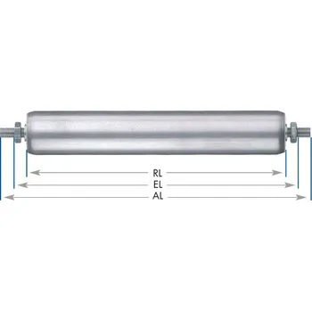 Pojezdové kolečko Ocelový pozinkovaný dopravníkový váleček S36-F8-300-320