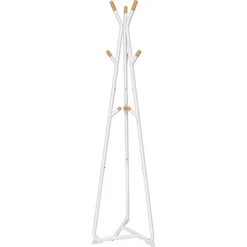 Věšák LEOBERT TEEPEE stojací věšák na oblečení s 9 háčky 49 x 49 x 172 cm bílá