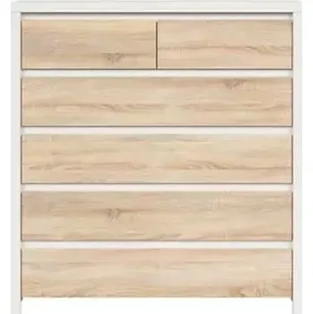 Komoda Komoda Kaspian KOM6S, bílá/dub sonoma - SLEVA 3% s kodem radost25